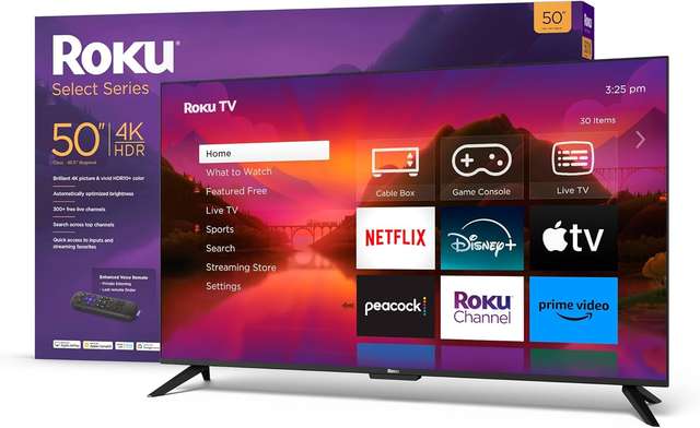  Roku Smart TV – 50-Inch Select Series 4K HDR RokuTV 